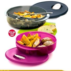 1 brand new Tupperware crystalware with divisions